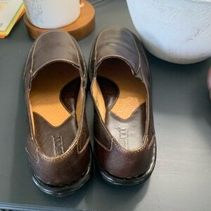 Born Dark Brown Leather Women's Loafers